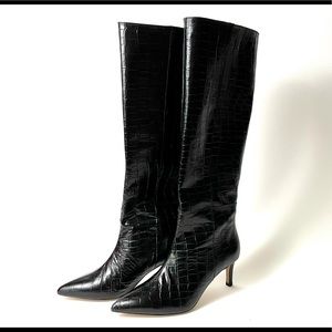 & Other Stories Croc Leather Boots